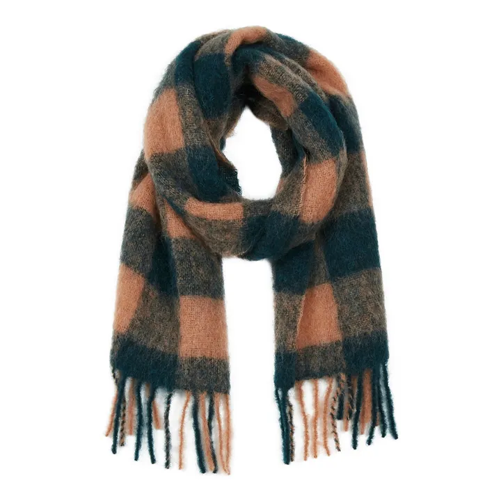 Mincho Check Scarf | Green- Product image n°1