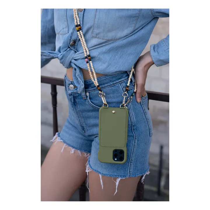 Arielle Wooden Bead Phone Strap | Pink- Product image n°3