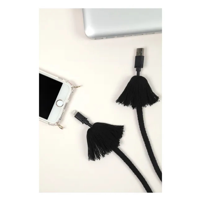 Kaia Charging Cord/Phone Strap | Black