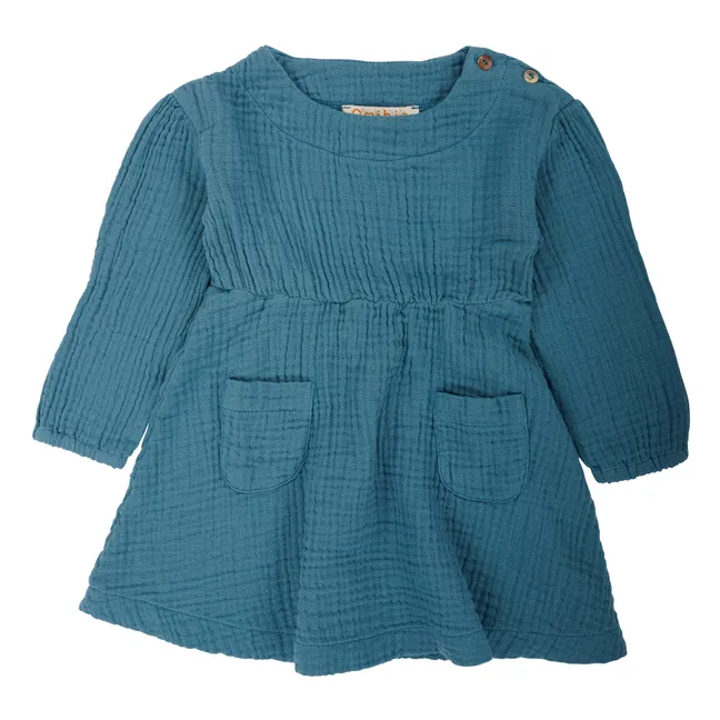 Robe Gaze de Coton Bio Tilda | Bleu ciel