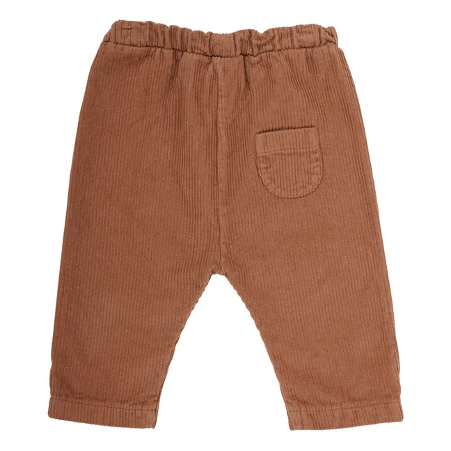 Pantaloni in velluto di cotone organico Caspar | Camel