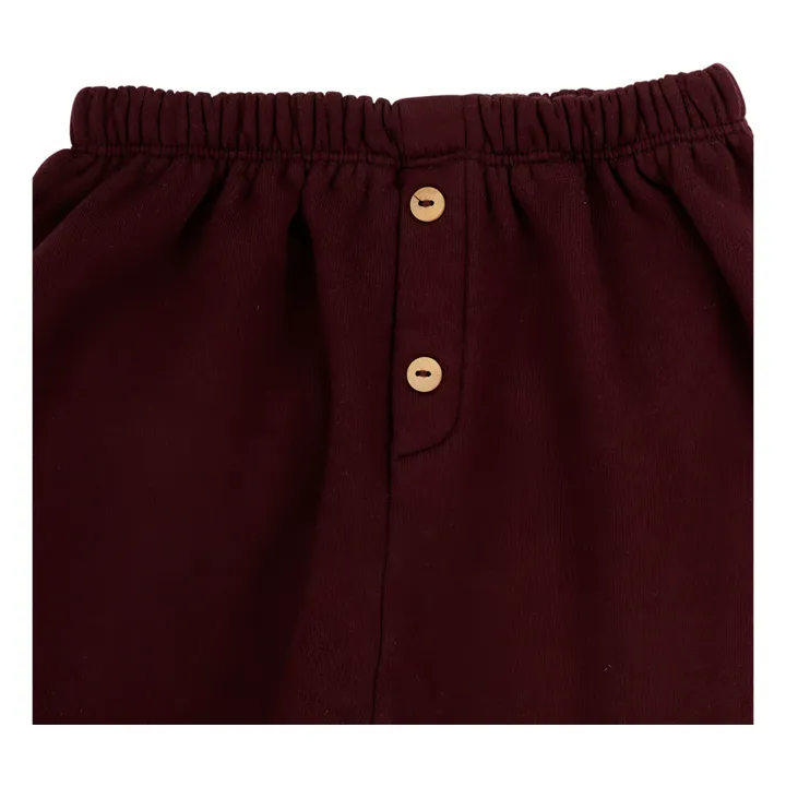 Billy Organic Fleece Trousers | Burgundy- Product image n°4