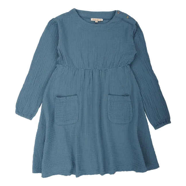 Robe Gaze de Coton Bio Tilda | Bleu ciel