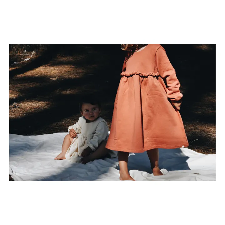 Exclusive Möm(e) x Smallable -  Julieta Organic Fleece Dress | Rust- Product image n°4
