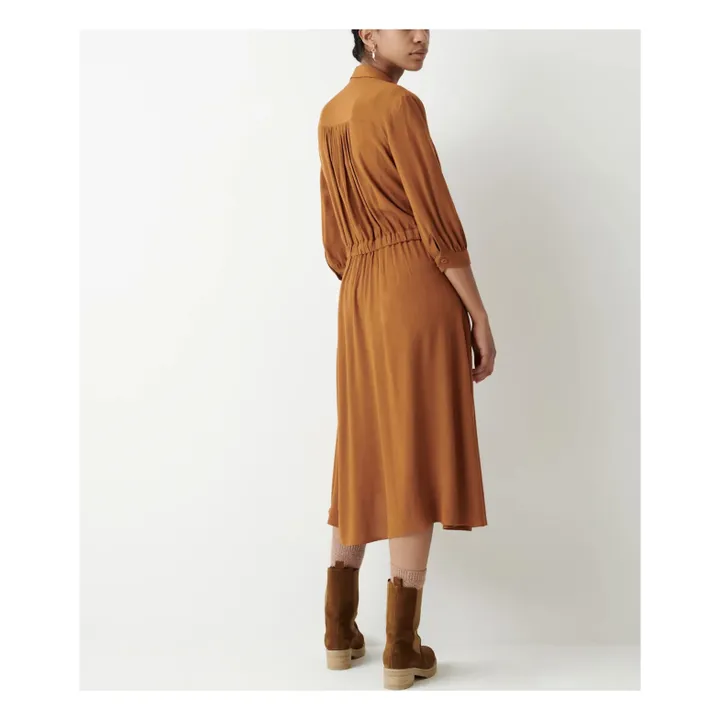 Kleid Jeanneton Krepp | Rostfarben- Produktbild Nr. 3