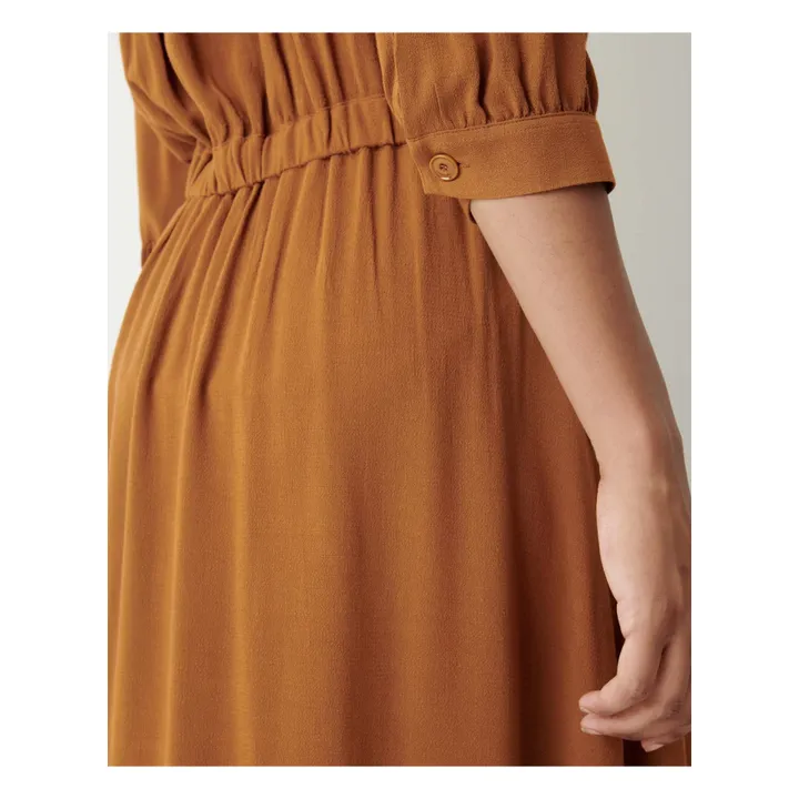 Kleid Jeanneton Krepp | Rostfarben- Produktbild Nr. 4