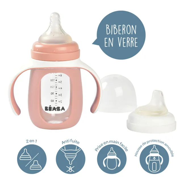 Glass Training Bottle | Dusty Pink