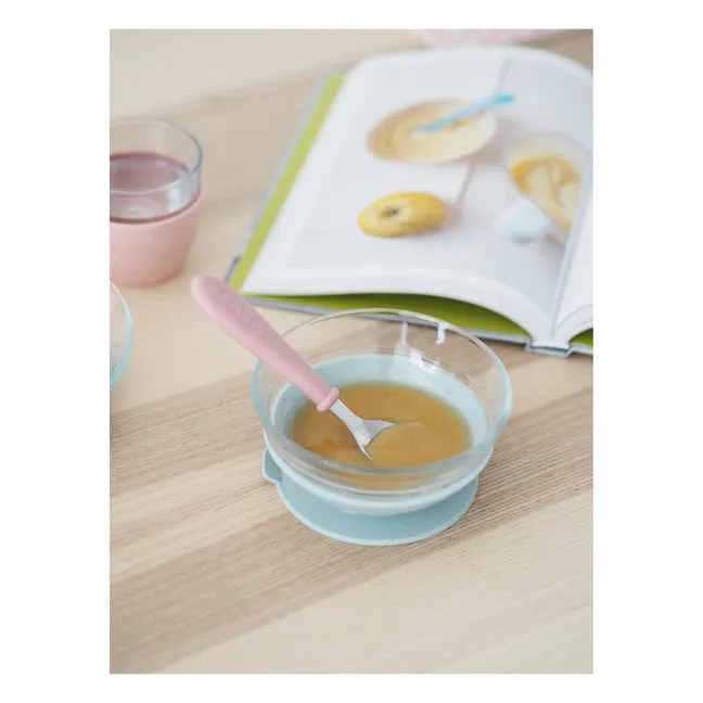 Contenitore per il pranzo in vetro - 3 pezzi | Rosa