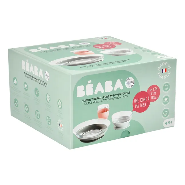 Essensset aus Glas - 3 Teile | Rosa