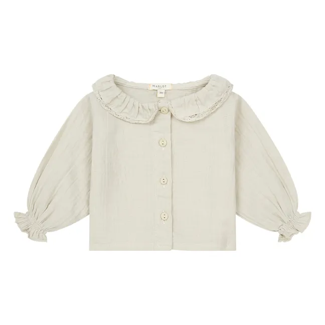 Blusa de gasa de algodón Bianca | Crudo