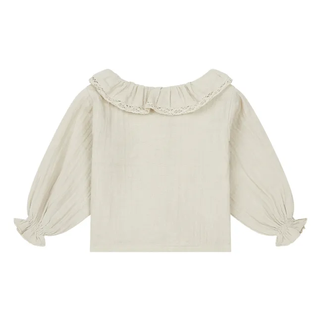 Blusa de gasa de algodón Bianca | Crudo