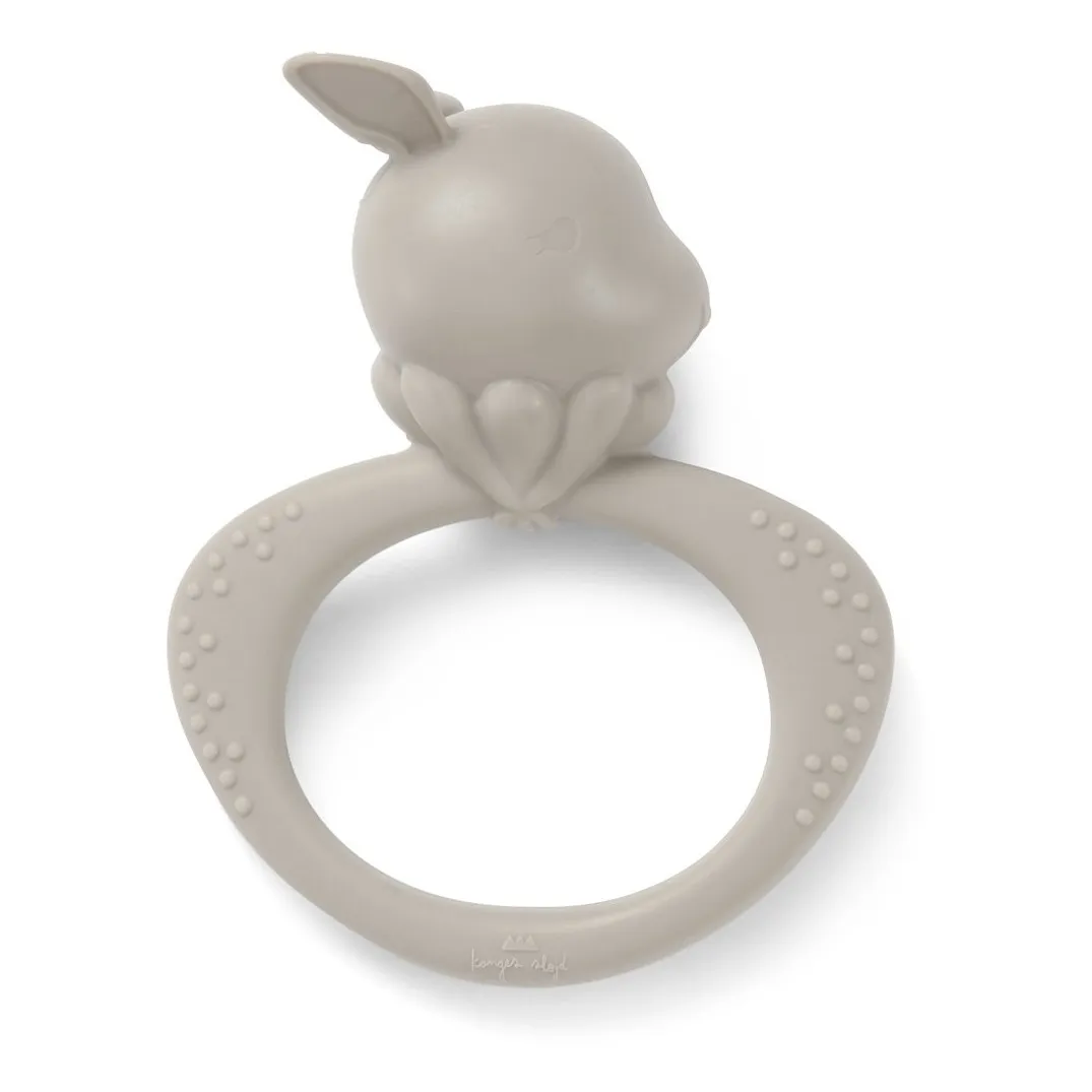 Konges Sløjd Grey Bunny Teething Ring