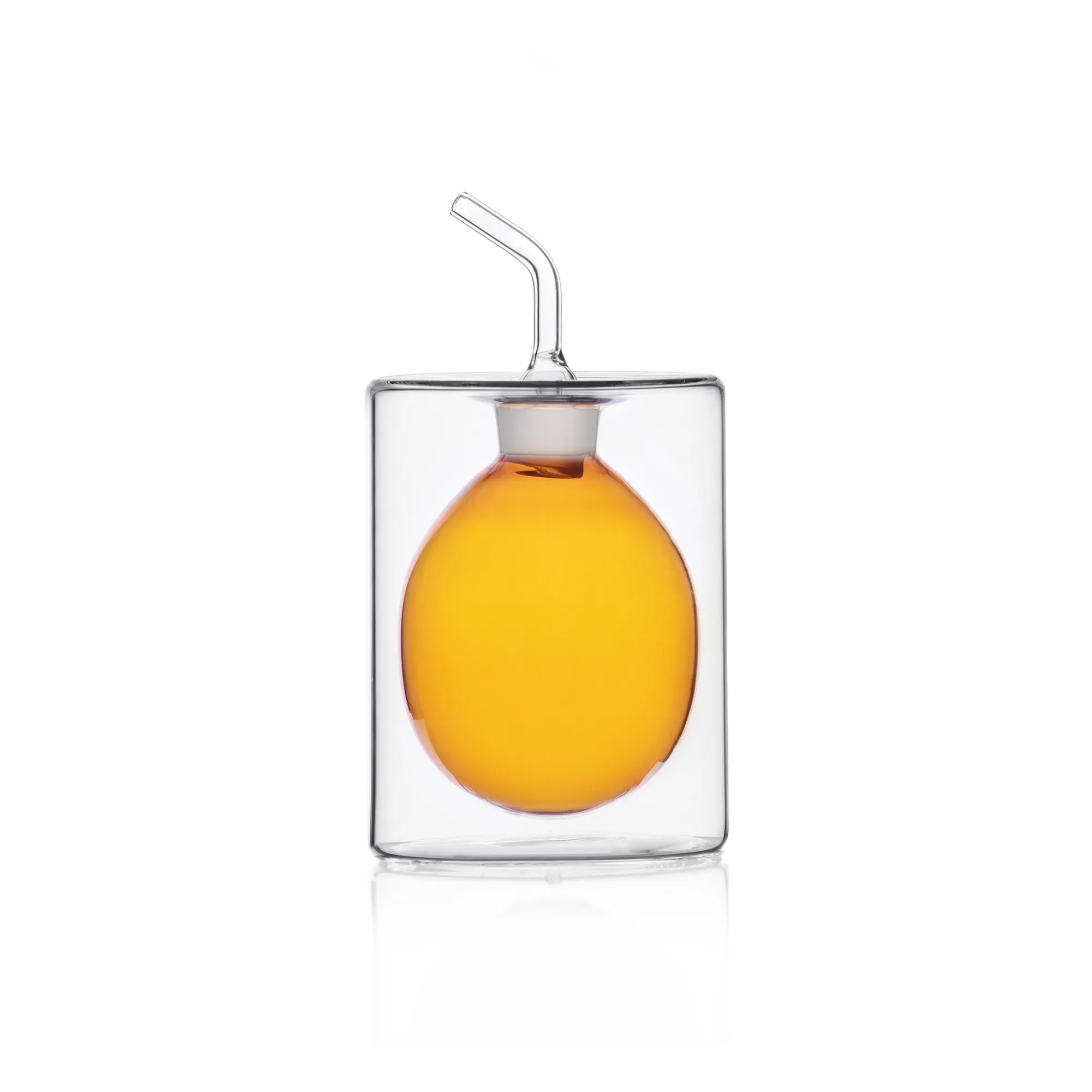 Ichendorf Milano Amber Coloured Cilindro Oil Pourer 150 Ml