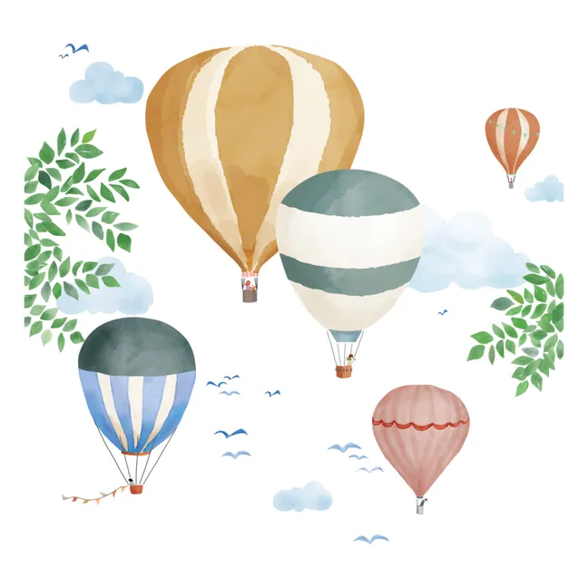 Watercolour Hot Air Balloon Sticker