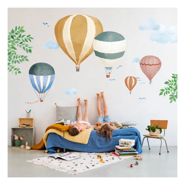 Riesensticker Heißluftballon Aquarell
