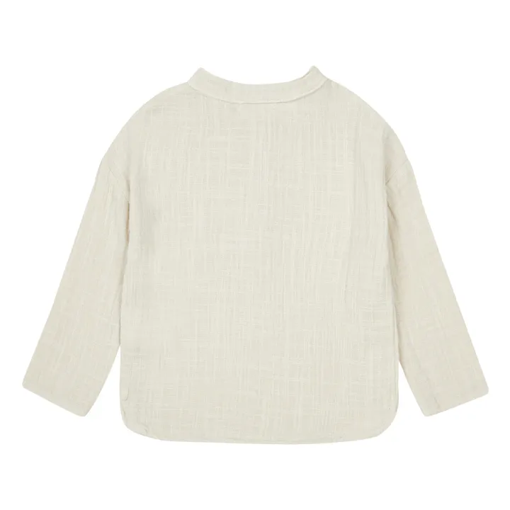 Organic Cotton Muslin Kurta Shirt | Light grey- Product image n°1