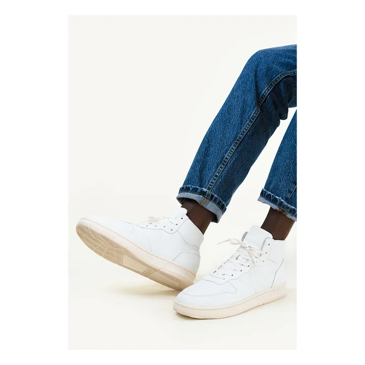 Malone Triple White High-Top Sneakers | White- Product image n°2