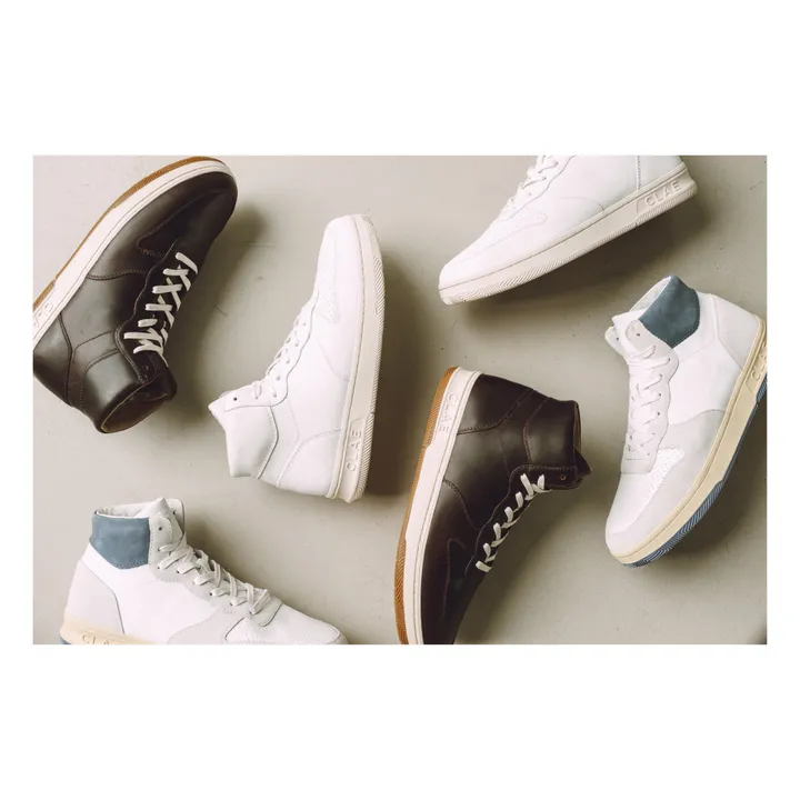 Malone Triple White High-Top Sneakers | White- Product image n°3