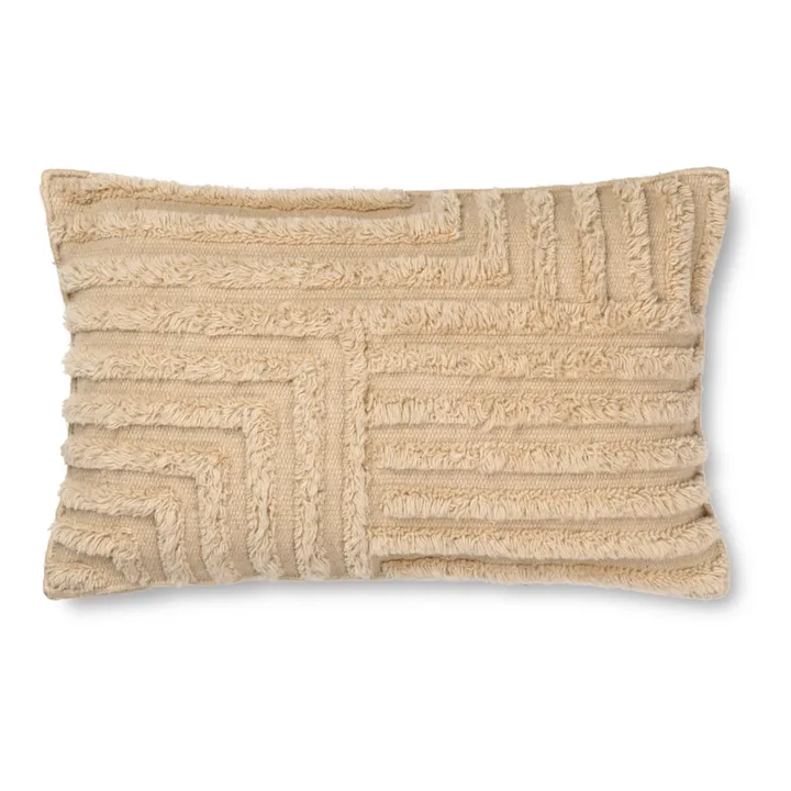 Cuscino, modello: Crease, in lana | Sabbia- Immagine del prodotto n°0