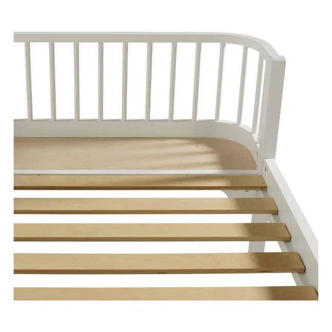 Bett Wood 90x200 cm | Weiß