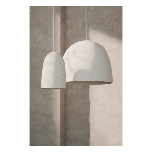 Lampenschirm Speckle aus Keramik | Grauweiß