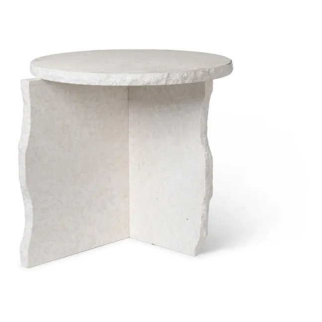 Table d'appoint Mineral en marbre de Bianco Curia | Blanc