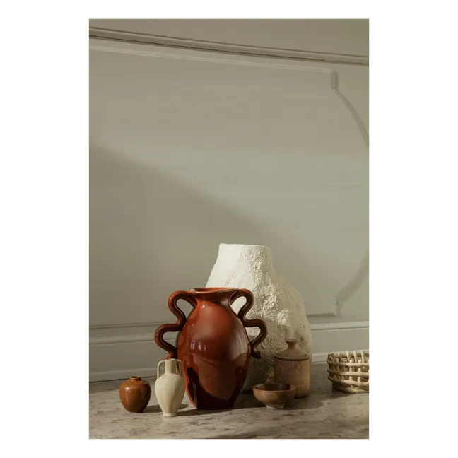 Vase Verso aus Steingut | Terracotta