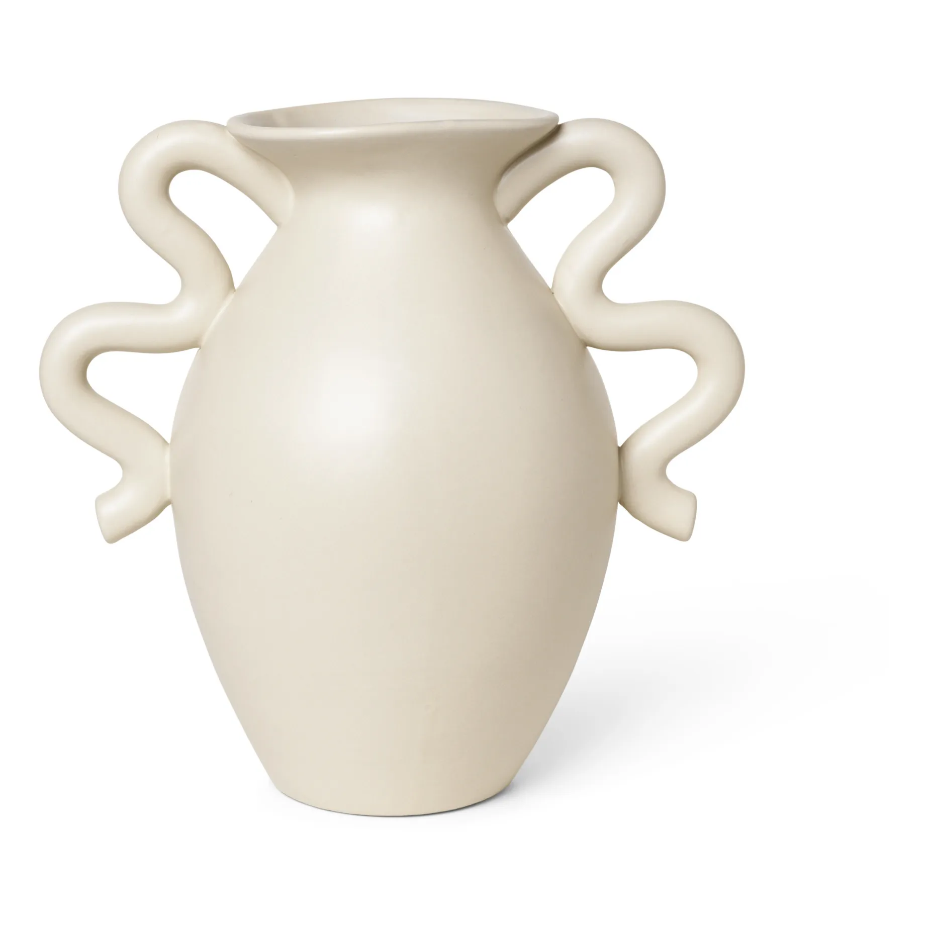 Vase Verso en grès  | Crème- Image produit n°0