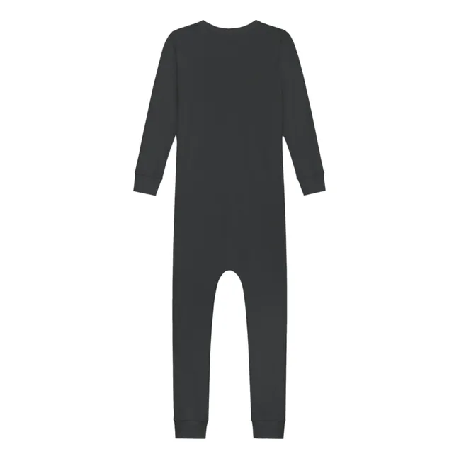 Organic Cotton Footless Pyjamas - Capsule Homewear  | Black