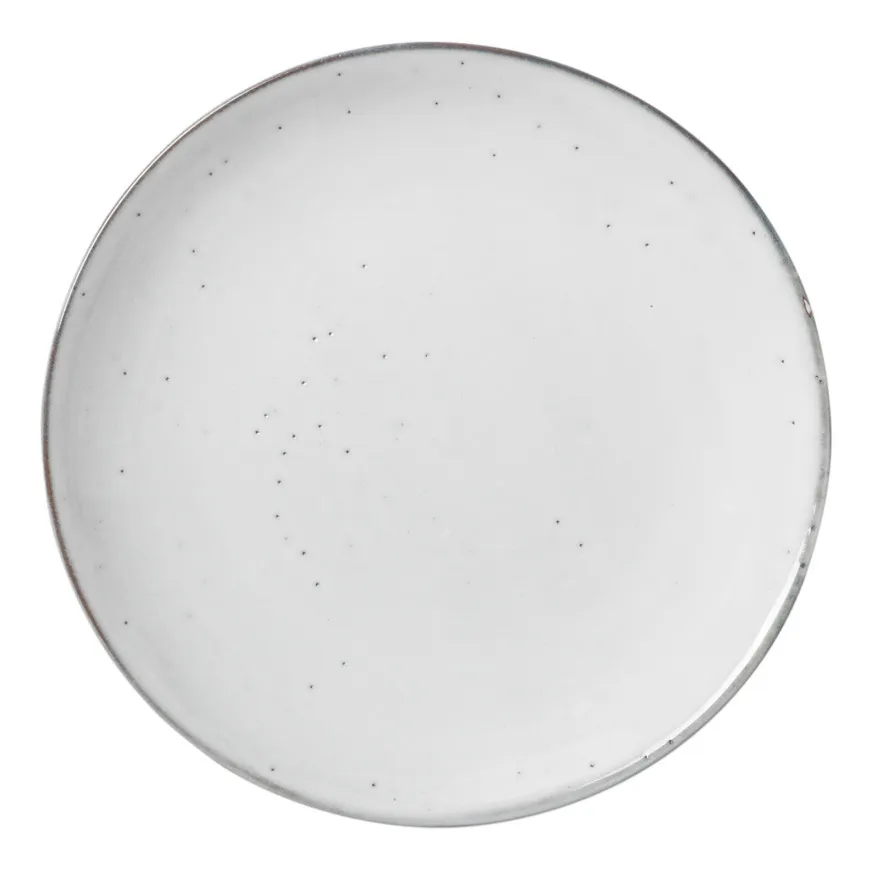 Broste Copenhagen Light Grey Nordic Sand Stoneware Plate
