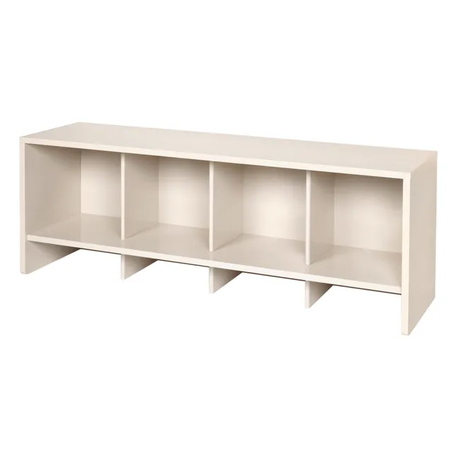 Tenna Low Lacquered Wood Shelf | Light grey