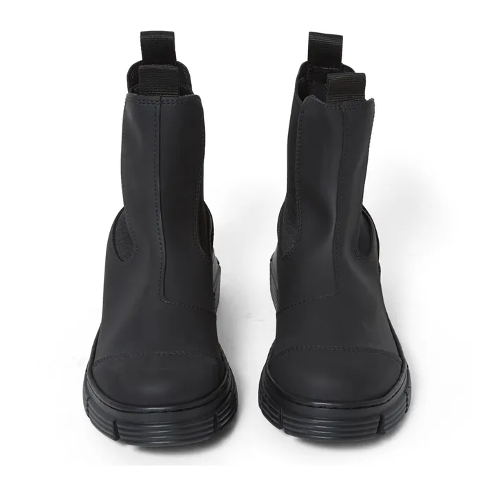 Ganni - Recycled Rubber Low-Top Chelsea Boots - Black