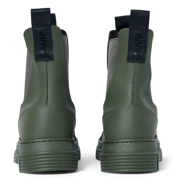 Chelsea Boots Basses Gomme Recyclée | Vert kaki