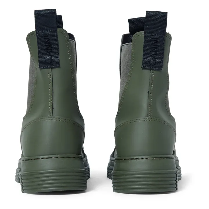 Niedrige Chelsea Boots mit Recyceltem Gummi | Khaki- Produktbild Nr. 5