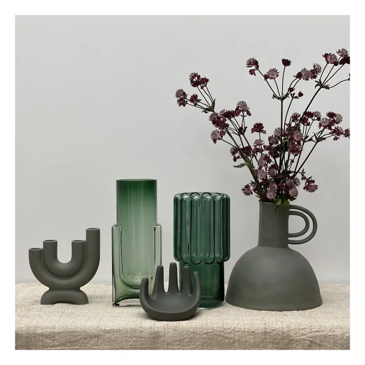 Ceramic Candle Holder | Grey- Product image n°1