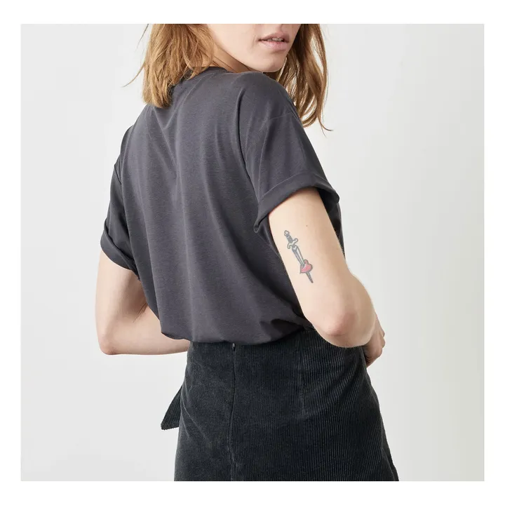 Camiseta Saba Oversize algodón orgánico | Negro- Imagen del producto n°2