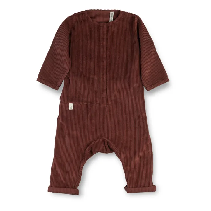 Frank Organic Cotton Corduroy Jumpsuit | Brown- Product image n°0