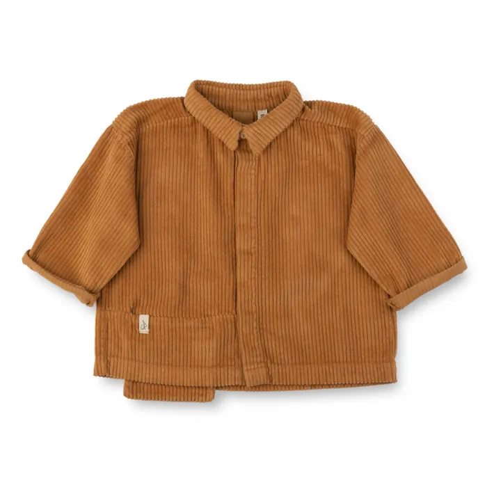 Camicia Gaspard in velluto a costine di cotone biologico | Camel- Immagine del prodotto n°0