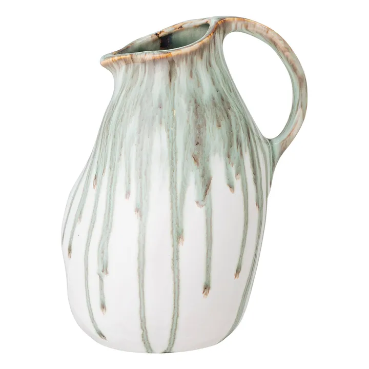 Vase Link aus Steingut | Grün- Produktbild Nr. 0