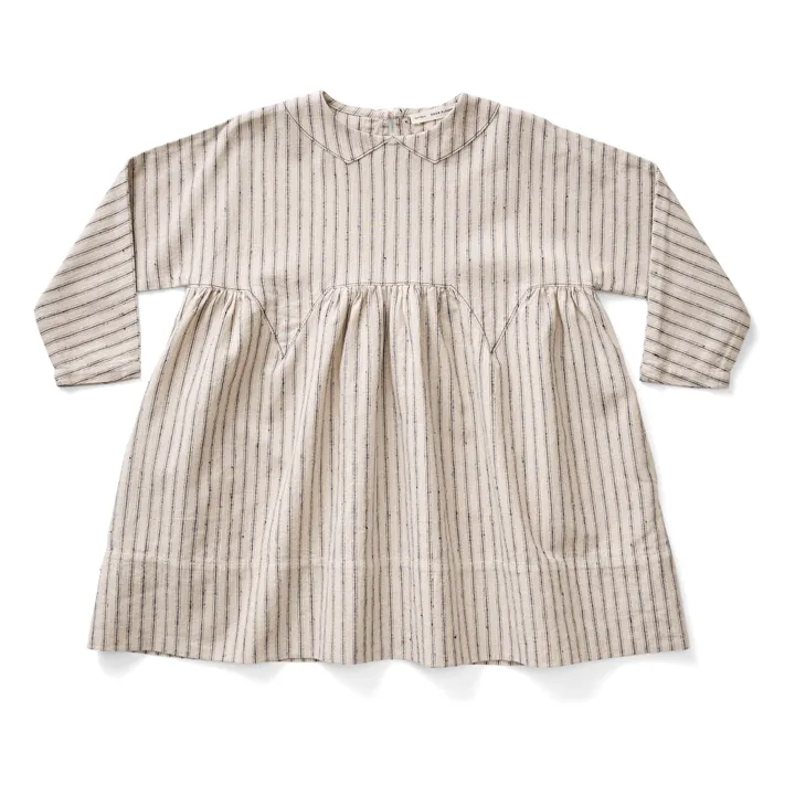 Gestreiftes-Kleid aus Leinen und Baumwolle Millie | Seidenfarben- Produktbild Nr. 5