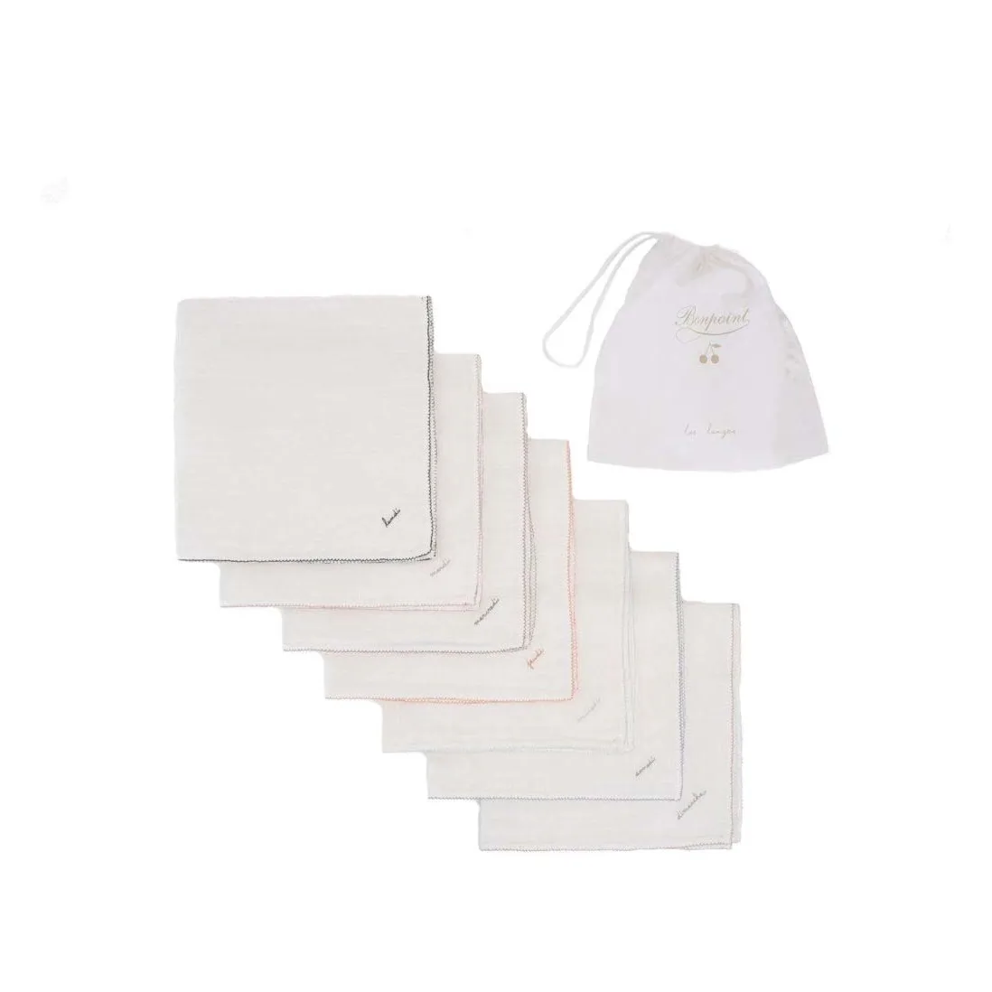 Bonpoint - Semainier Langes Gaze de Coton + Pochon (Bonpoint) - Couverture