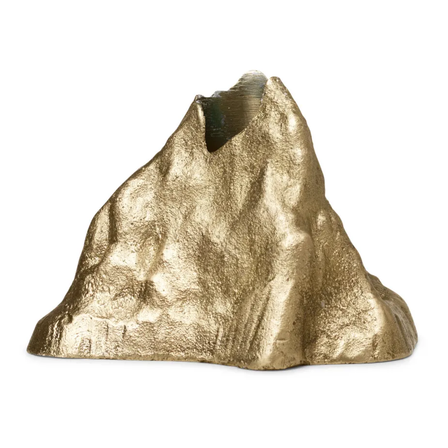Ferm Living Brass Stone Candle Holder