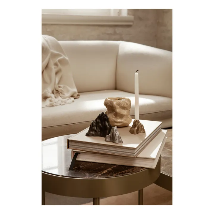 Stone Brass Candle Holder | Brass- Product image n°1
