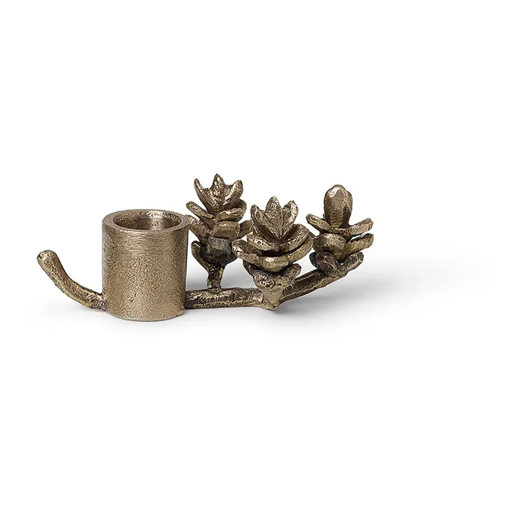 Forest Brass Candle Holder | Brass- Product image n°0
