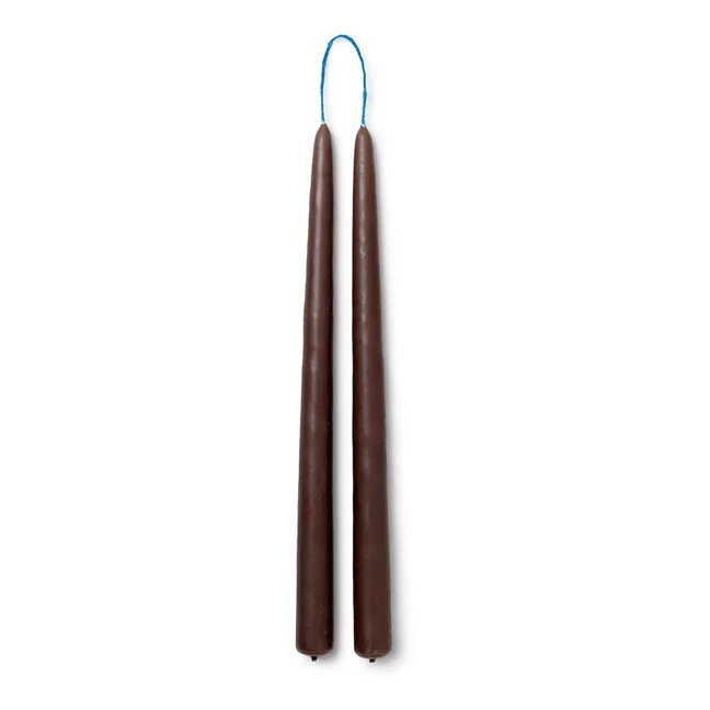 Dipped Candles - Set of 2 | Brown