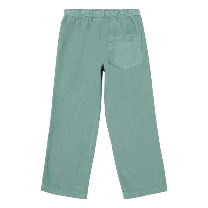 Pantalon Velours Coton Bio Miguel | Vert d'eau- Image produit n°4