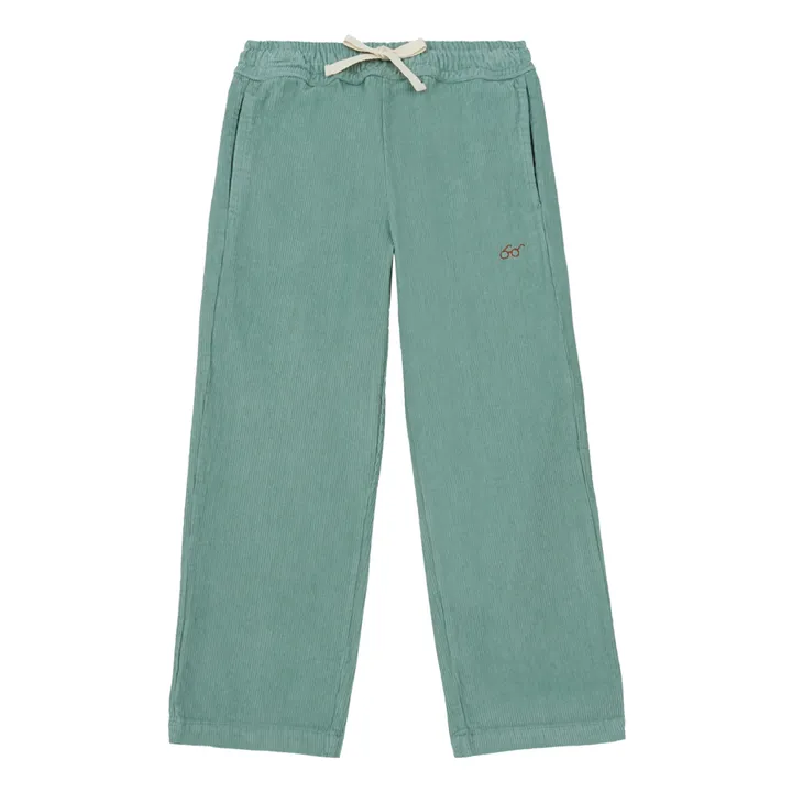 Pantalon Velours Coton Bio Miguel | Vert d'eau- Image produit n°0