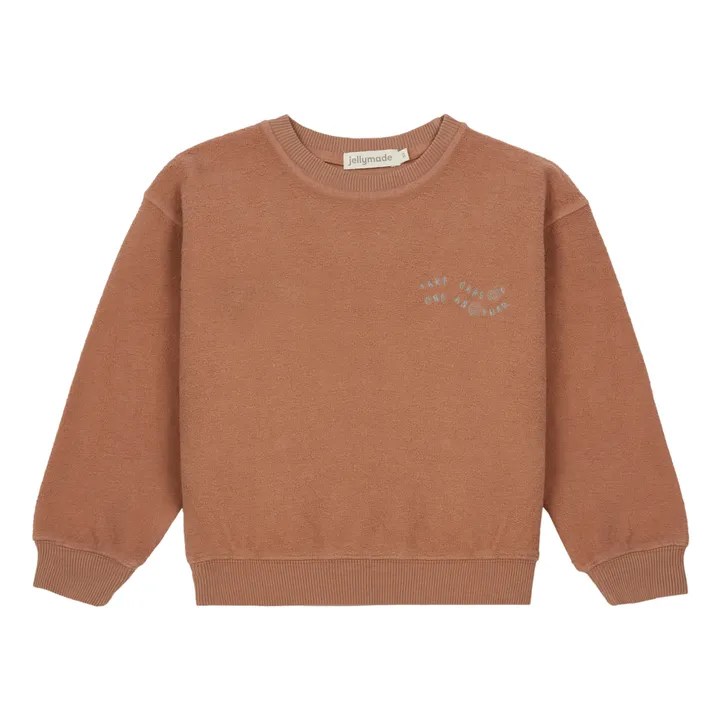 Sweatshirt aus Bio-Baumwolle Andres | Terracotta- Produktbild Nr. 0