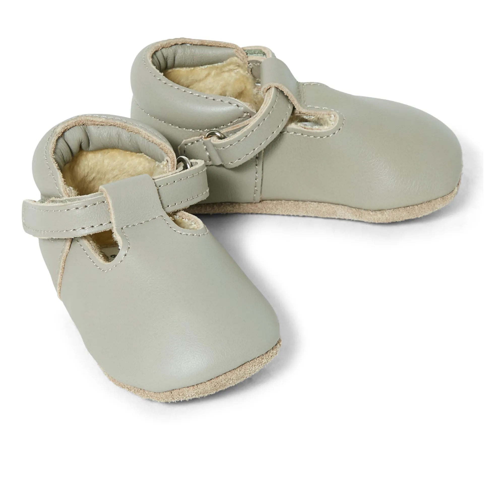 Donsje Light Grey Elia Fur-Lined Booties