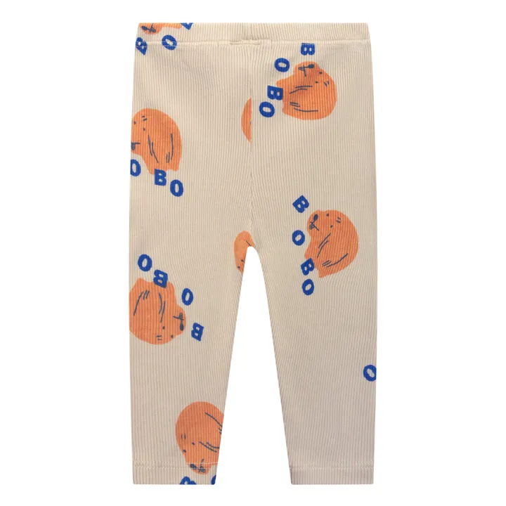 Conjunto body + leggings + babero de algodón orgánico - Fun Capsule  | Gris- Imagen del producto n°4